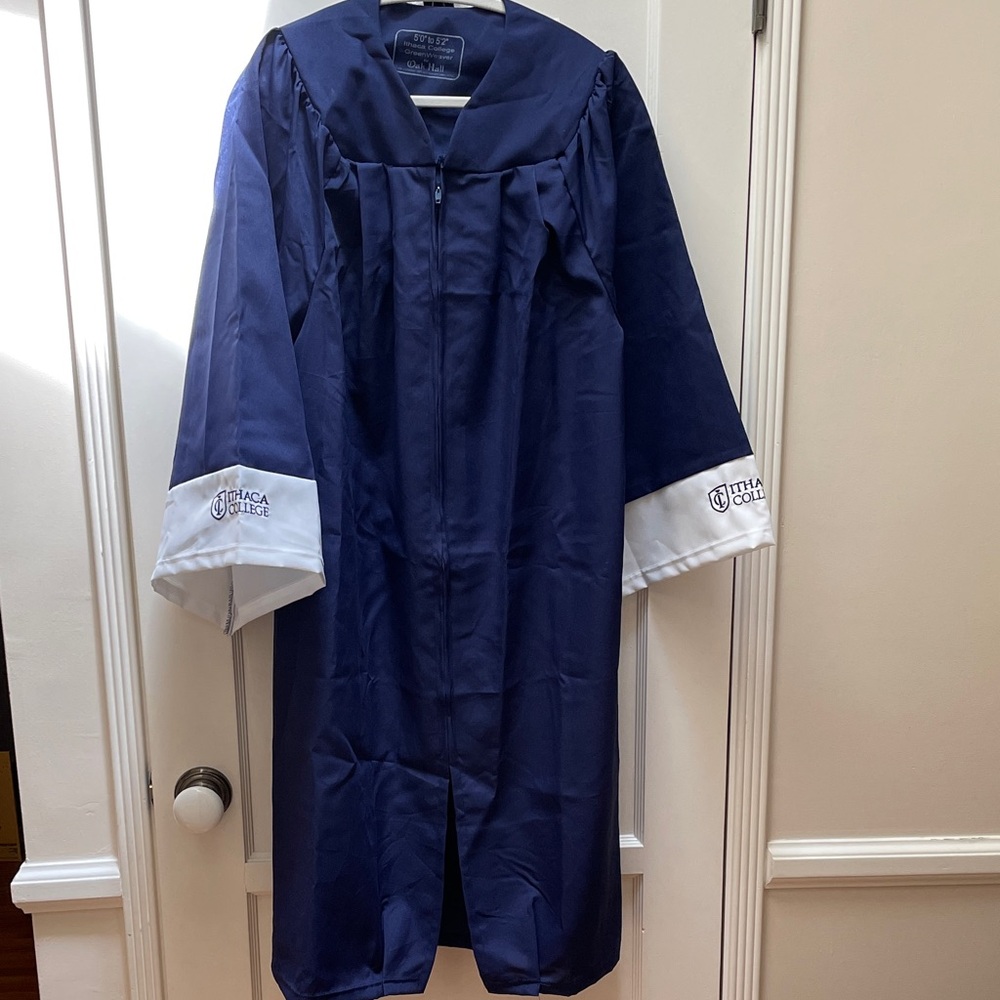 Ithaca College Navy Graduation Gown